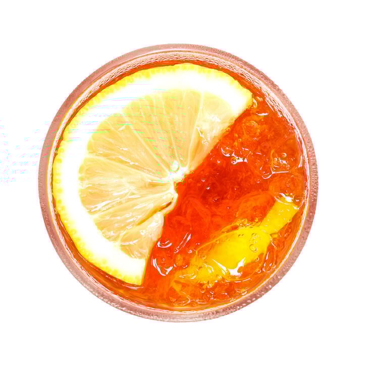 Iced tea top view